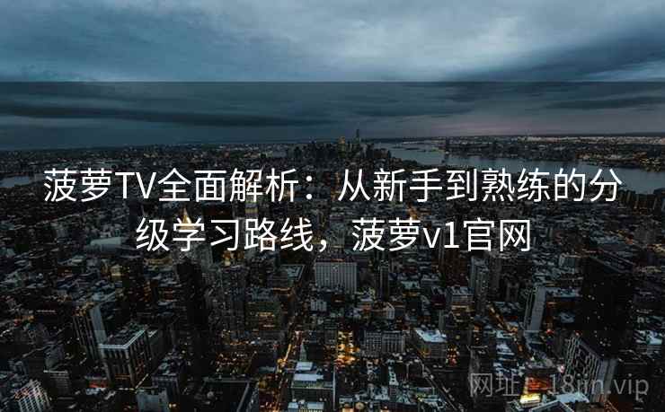 菠萝TV全面解析：从新手到熟练的分级学习路线，菠萝v1官网