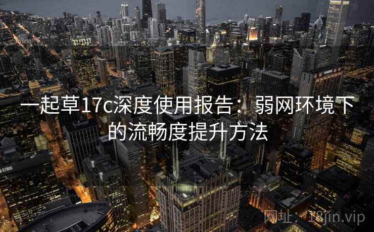 一起草17c深度使用报告：弱网环境下的流畅度提升方法