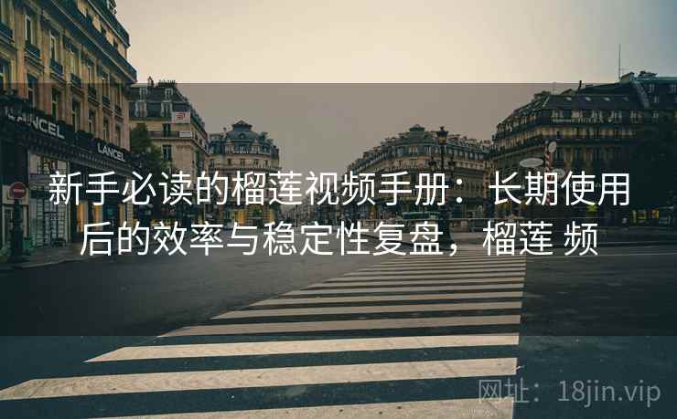 新手必读的榴莲视频手册：长期使用后的效率与稳定性复盘，榴莲 频
