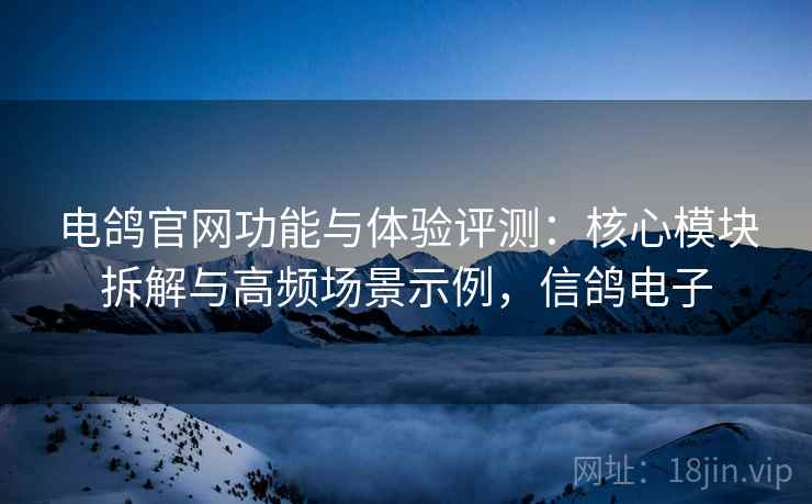 电鸽官网功能与体验评测:核心模块拆解与高频场景示例,信鸽电子 电鸽官网功能与体验评测:核心模块拆解与高频场景示例,信鸽电子