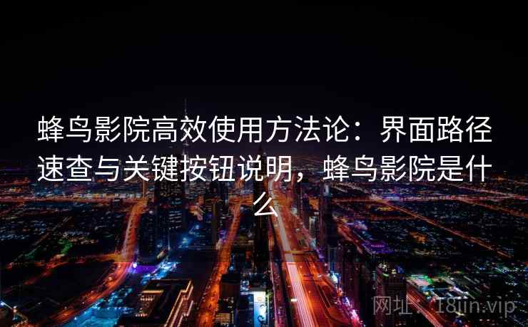 蜂鸟影院高效使用方法论：界面路径速查与关键按钮说明，蜂鸟影院是什么
