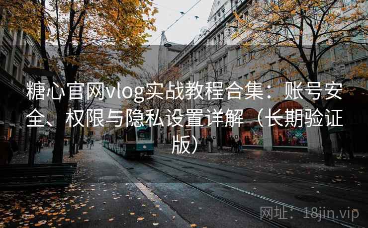 糖心官网vlog实战教程合集：账号安全、权限与隐私设置详解（长期验证版）
